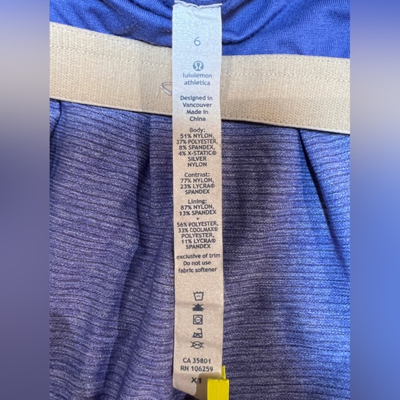 Lululemon Keyhole Racerback Sculpted Tank Top Drawstring Toggle Periwinkle Sz 6 - Picture 6 of 13